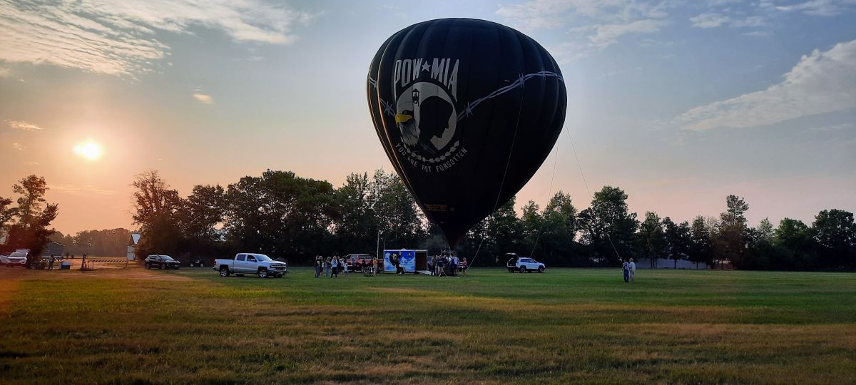 POW-MIA Balloon at sunrise