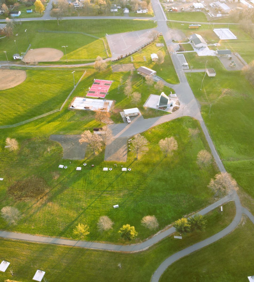 birdseye view of rec park