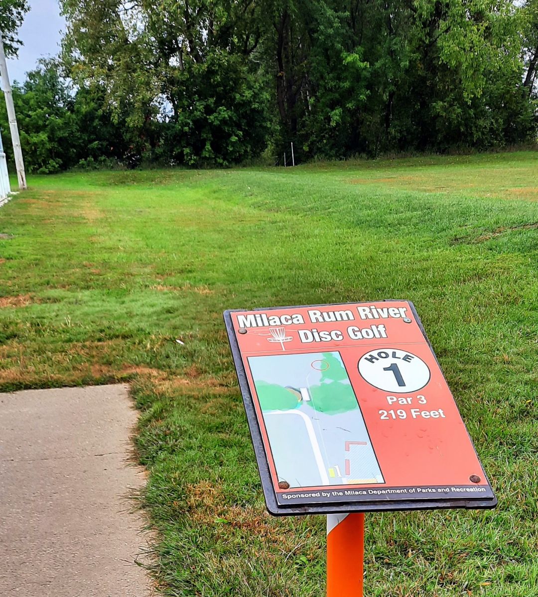 Hole 1 Par 3 219 Feet Disc Golf Sign